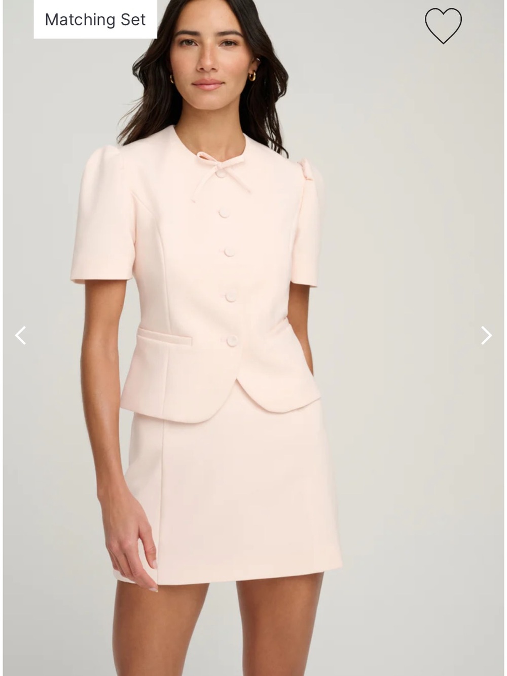 New Favorite Daughter Blush Short Sleeve Peplum Jacket